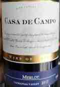 鄉(xiāng)間小屋梅洛紅葡萄酒(Casa de Campo Merlot, Cachapoal Valley, Chile)