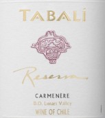 達(dá)百利珍藏佳美娜干紅葡萄酒(Tabali Reserva Carmenere, Limari Valley, Chile)