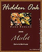 隱秘橡木酒莊梅洛干紅葡萄酒(Hidden Oak Winery Merlot, Paso Robles, USA)