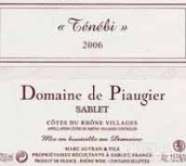 皮亞杰酒莊薩博特特內(nèi)比紅葡萄酒(Domaine de Piaugier, Cotes du Rhone Villages Sablet Tenebi, France)