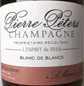 皮埃爾皮特年度之魂霞多麗白中白香檳(Champagne Pierre Peters Cuvee Millesimee L'ESPRIT Chardonnay, Cote des Blancs, France)