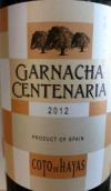 阿拉貢科托海雅百年歌海娜干紅葡萄酒(Bodegas Aragonesas Coto de Hayas Garnacha Centenaria, Campo de Borja, Spain)