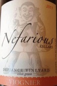 尼菲酒窖迪法恩斯園維歐尼干白葡萄酒(Nefarious Cellars Defiance Vineyard Viognier, Lake Chelan, USA)