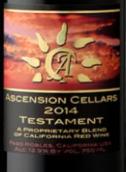 上升酒莊圣約波多爾混釀紅葡萄酒(Ascension Cellars Testament Bordeaux Blend, Paso Robles, USA)