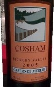 柯舍姆酒莊比克利山谷赤霞珠梅洛干紅葡萄酒(Cosham Bickley Valley Cabernet Merlot, Perth Hills, Australia)