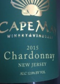 五月角霞多麗半干白葡萄酒(Cape May Chardonnay, New Jersey, USA)