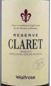 维特罗斯酒庄克拉雷特珍藏红葡萄酒(Waitrose Claret Reserve, Bordeaux, France)
