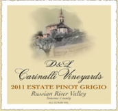 卡里利那酒莊灰皮諾干白葡萄酒(D & L Carinalli Vineyards Estate Pinot Grigio, Russian River Valley, USA)