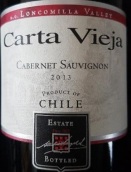 卡塔維嘉赤霞珠干紅葡萄酒(Carta Vieja Cabernet Sauvignon, Maule Valley, Chile)