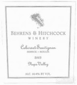 Behrens & Hitchcock Herrick Moulds Vineyard Cabernet Sauvignon, Napa Valley, USA