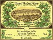 里希特酒莊布勞恩伯格尤弗珍藏雷司令甜白葡萄酒(Weingut Max Ferd. Richter Brauneberger Juffer Riesling Kabinett, Mosel, Germany)