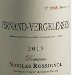 羅希諾酒莊佩爾南-韋熱萊斯園干紅葡萄酒(Domaine Nicolas Rossignol Pernand-Vergelesses Rouge, Cote de Beaune, France)