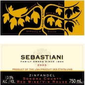 塞巴斯蒂仙粉黛干紅葡萄酒(Sebastiani Zinfandel, Sonoma County, USA)