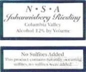 伯爵山NSA圣約翰雷司令干白葡萄酒(Badger Mountain NSA Johannisberg Riesling, Columbia Valley, USA)