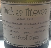 親密無(wú)間孤傲羊駝阿內(nèi)斯白葡萄酒(Thick as Thieves The Aloof Alpaca Arneis, King Valley, Australia)