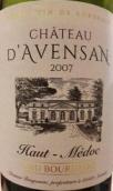 阿文山酒莊紅葡萄酒(Chateau d'Avensan, Haut-Medoc, France)