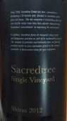 寶石樹酒莊圣樹單一園設拉子紅葡萄酒(Gemtree Vineyards Sacredtree Single Vineyard Shiraz, McLaren Vale, Australia)