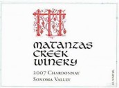 馬坦薩斯溪霞多麗干白葡萄酒(Matanzas Creek Chardonnay, California, USA)