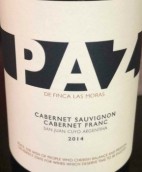 黑莓酒莊帕茲赤霞珠-品麗珠紅葡萄酒(Finca Las Moras Paz Cabernet Sauvignon Cabernet Franc, San Juan, Argentina)