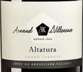 阿尔诺维伦纽夫酒庄阿塔图拉大风土红葡萄酒(Arnaud de Villeneuve Altatura Grand Terroir, Cotes du Roussillon Villages, France)