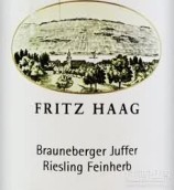 海格布朗伯哲朱弗園雷司令半干白葡萄酒(Fritz Haag Brauneberger Juffer Riesling Feinherb, Mosel, Germany)