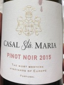 圣瑪麗亞夫婦黑皮諾紅葡萄酒(Casal Sta Maria Pinot Noir, Vinho Regional Lisboa, Portugal)