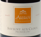 達(dá)哈瑞酒莊科蘭（薩維尼一級(jí)園）干紅葡萄酒(Domaine d'Ardhuy Aux Clous, Savigny-Les-Beaune Premier Cru, France)