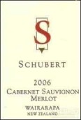 舒伯特酒莊赤霞珠-梅洛紅葡萄酒(Schubert Cabernet Sauvignon Merlot, Wairarapa, New Zealand)