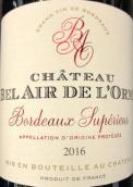 貝艾爾德奧姆紅葡萄酒(Chateau Bel Air de l'Orme, Bordeaux Superieur, France)