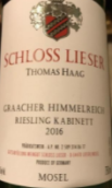 利塞爾-托馬斯堡仙境園雷司令珍藏白葡萄酒(Schloss Lieser Thomas Haag Graacher Himmelreich Riesling Kabinett, Mosel, Germany)