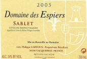 Domaine des Espiers Cotes du Rhone Villages Sablet, Rhone, France