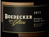 寶德客俄勒岡州黑皮諾干紅葡萄酒(Boedecker Cellars Oregon Pinot Noir, Willamette Valley, USA)