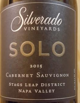 2016 Silverado Vineyards Solo Cabernet Sauvignon, Stags Leap 