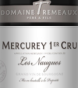 泰慕酒莊諾格（梅爾居雷一級(jí)園）干紅葡萄酒(Domaine Tremeaux Les Naugues, Mercurey Premier Cru, France)