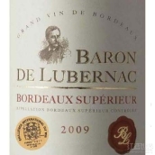 呂伯納克男爵干紅葡萄酒(Baron de Lubernac Rouge, Bordeaux Superieur, France)