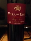 伊甸園仙粉黛干紅葡萄酒(Villa Mt. Eden Zinfandel, Napa Valley, USA)