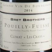 布雷兄弟克雷斯（普伊-富賽）白葡萄酒(Bret Brothers Climate Les Crays, Pouilly-Fuisse, France)