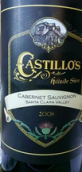 卡斯蒂洛山郡莊園赤霞珠干紅葡萄酒(Castillos Hillside Shire Winery Estate Cabernet Sauvignon, California, USA)