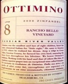 奧迪米諾酒莊蘭喬貝洛園仙粉黛干紅葡萄酒(Ottimino Rancho Bello Vineyard Zinfandel, Russian River Valley, USA)