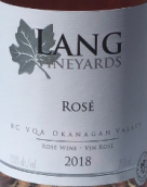 朗酒莊桃紅葡萄酒(Lang Vineyards Rose, Canada)