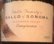 嘉露索諾瑪桑嬌維塞干紅葡萄酒(Gallo of Sonoma Sangiovese, Sonoma County, USA)