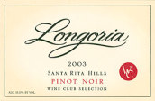 朗格利亞葡萄酒俱樂部精選黑皮諾干紅葡萄酒(Longoria Wine Club Selection Pinot Noir, Sta. Rita Hills, USA)