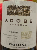 埃米利亞納阿多比珍藏維歐尼白葡萄酒(Emiliana Adobe Reserva Viognier, Central Valley, Chile)