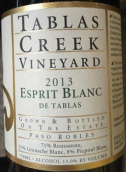 塔灣精神干白葡萄酒(Tablas Creek Esprit Blanc, Paso Robles, USA)