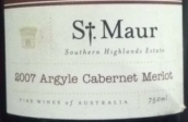 圣冒爾菱花赤霞珠-梅洛紅葡萄酒(St. Maur Wines Argyle Cabernet Merlot, Southern Highlands, Australia)