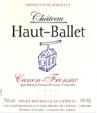 奧巴萊酒莊紅葡萄酒(Chateau Haut Ballet, Canon Fronsac, France)