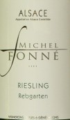 福納瑞加登雷司令干白葡萄酒(Michel Fonne Rebgarten Riesling, Alsace, France)