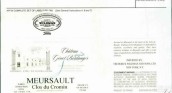 熱諾-布朗杰酒堡克羅米（默爾索村）白葡萄酒(Chateau Genot-Boulanger Clos du Cromin, Meursault, France)