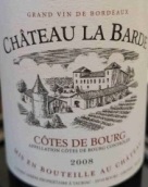 巴爾德酒莊紅葡萄酒(Chateau La Barde, Cotes de Bourg, France)