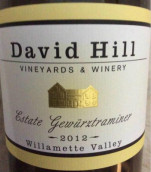 戴維山瓊瑤漿白葡萄酒(David Hill Winery Gewurztraminer, Willamette Valley, USA)